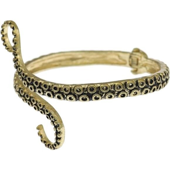Octopus Tentacle Animal Sea Ocean Hinged Open Bracelet Bangle Arm Cuff - Picture 6 of 8